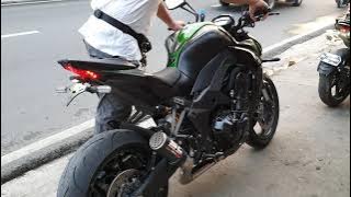 Kawasaki Z1000 2020 with SC Project real carbon 61mm screen type sound check