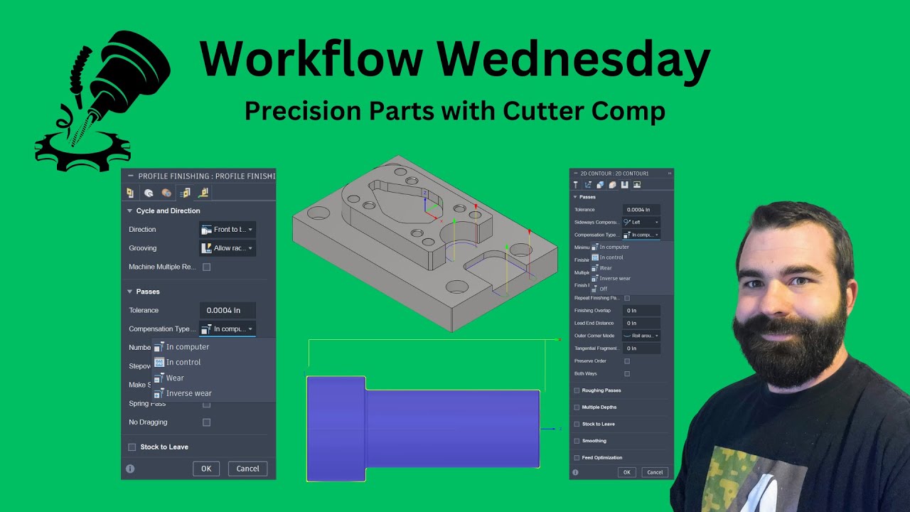 Workflow Wednesday: Precision Parts with Fusion 360 Cutter Comp (The ...