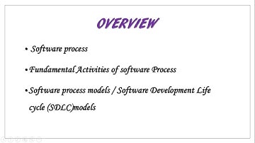 SOFTWARE PROCESS & SDLC MODELS (LECTURE- 2)