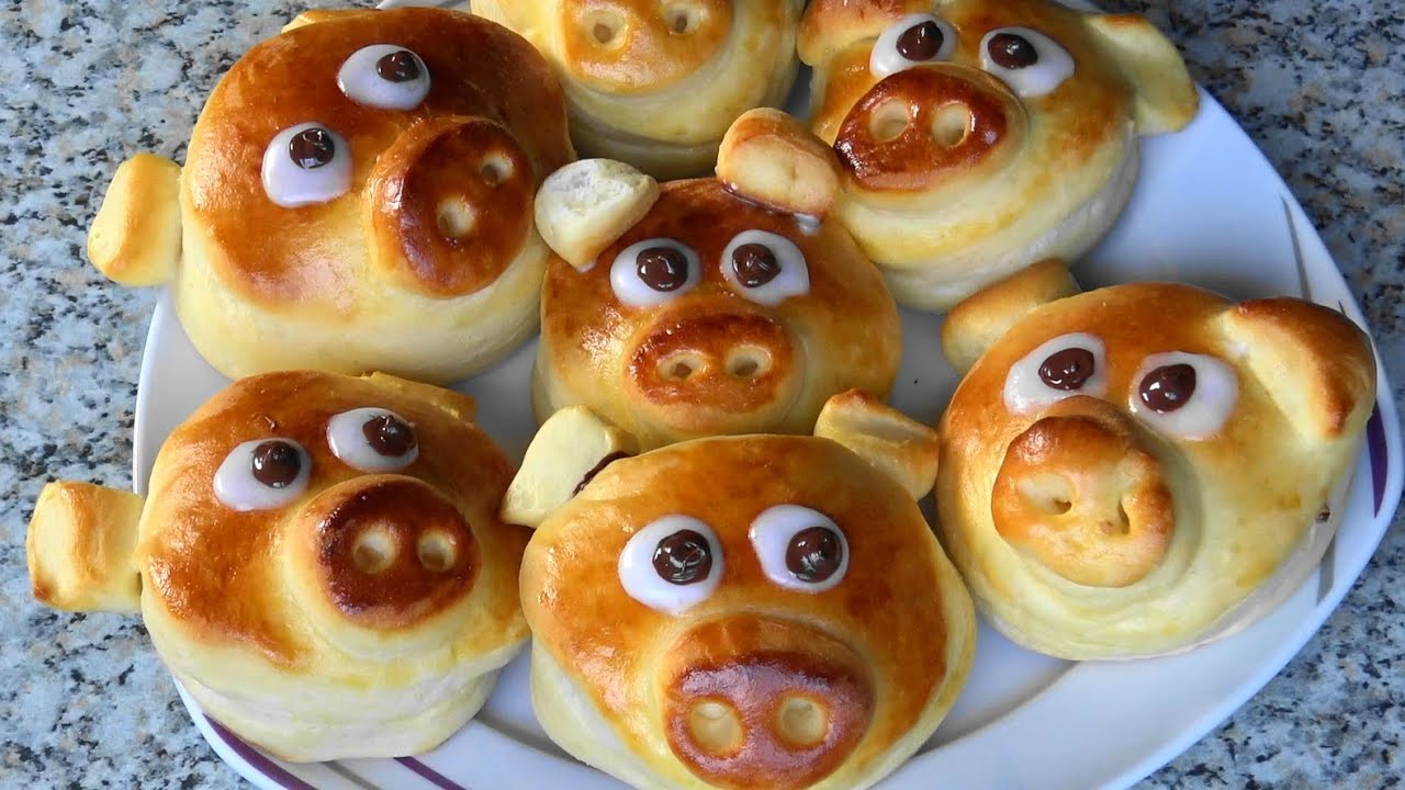 Glücksschweinchen mit Nussfülle