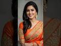 Indian Beautiful Model in Orange Saree 💛 | Zara Jhoom Jhoom | Elegant Desi Look
