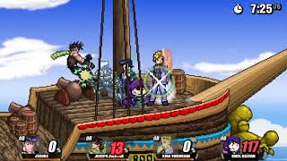 SSF2 Beta FMC: Josuke Vs Joseph Vs Kira Vs Nozomi