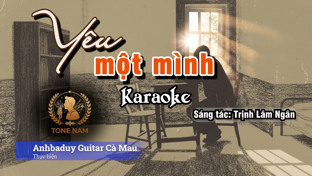 Yêu một mình | Karaoke | Tone Nam - Cm | Anhbaduy Guitar - Cà Mau