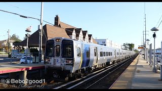 LIRR M-9 \u0026 M-7 on the Far Rockaway Branch Trains at Gibson, NY