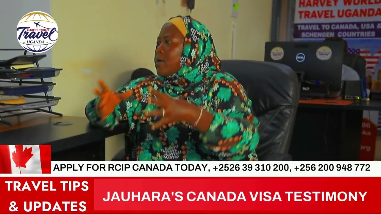 JAUHARAS CANADA VISA TESTIMONY WITH CEO HARVEY WORLD TRAVEL UGANDA