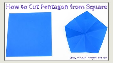 How to Cut a Pentagon from a Square - Scrapbooking, Origami, Fabrics for Quilting