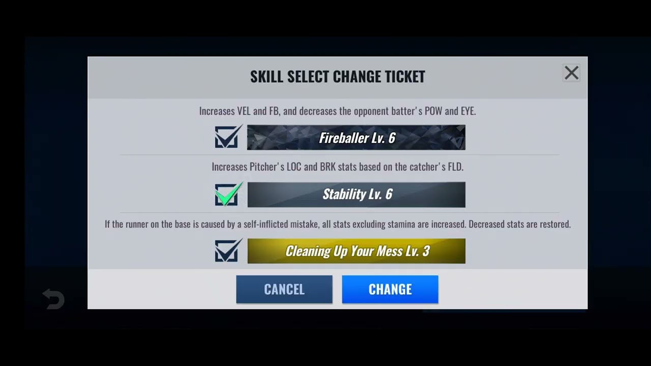 MLB 9 innings - NYY3 - Skill Select ticket unsuccessful try on G.Cole