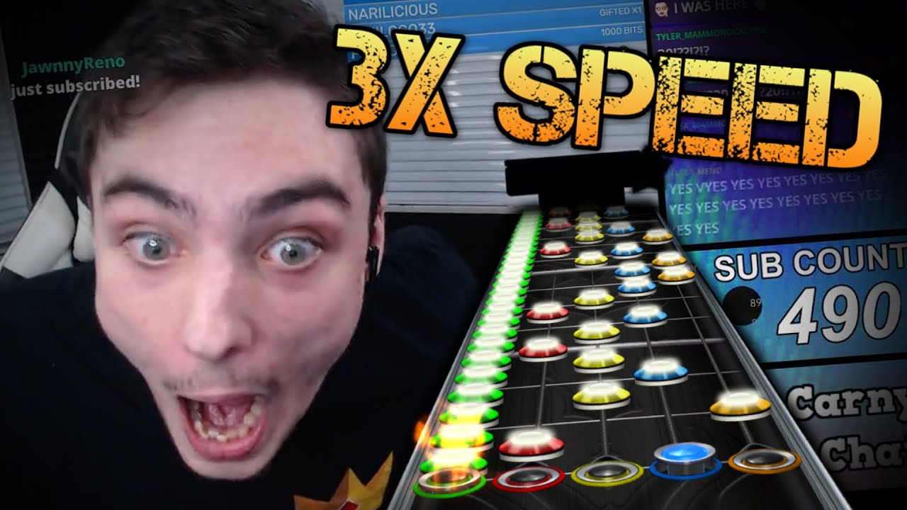 Gamer sets Guitar Hero world record after 533 attempts at song on 300% speed