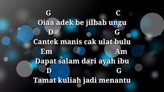 Lirik dan kunci gitar lagu Adek berjilbab ungu dan balasannya