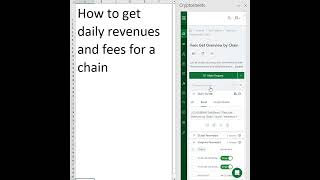 Get DeFiLlama data in Excel and Google Sheets - Fees Get Overview by Chain