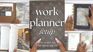 april 2024 work planner setup | setup my planner with me for a new job!