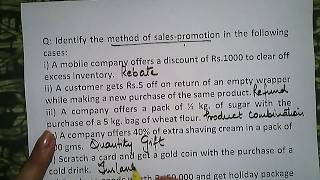 Sales Promotion (Marketing) Case Study 21 | Business Studies 12th