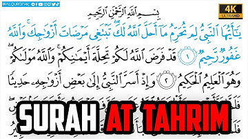 Surah At Tahrim سورة التحريم | Arabic Text | Sheikh Maher Al Muaiqly الشيخ ماهر المعيقلي Ultra HD 4K