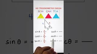 SOH - CAH - TOA: Six Trigonometric Ratios #trigonometry #SOHCAHTOA #righttriangle #teachergon