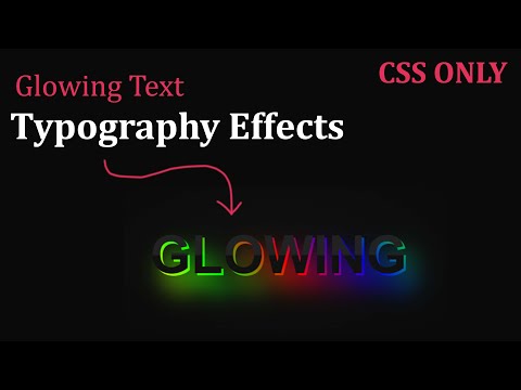 CSS Glowing Text Typography Effects