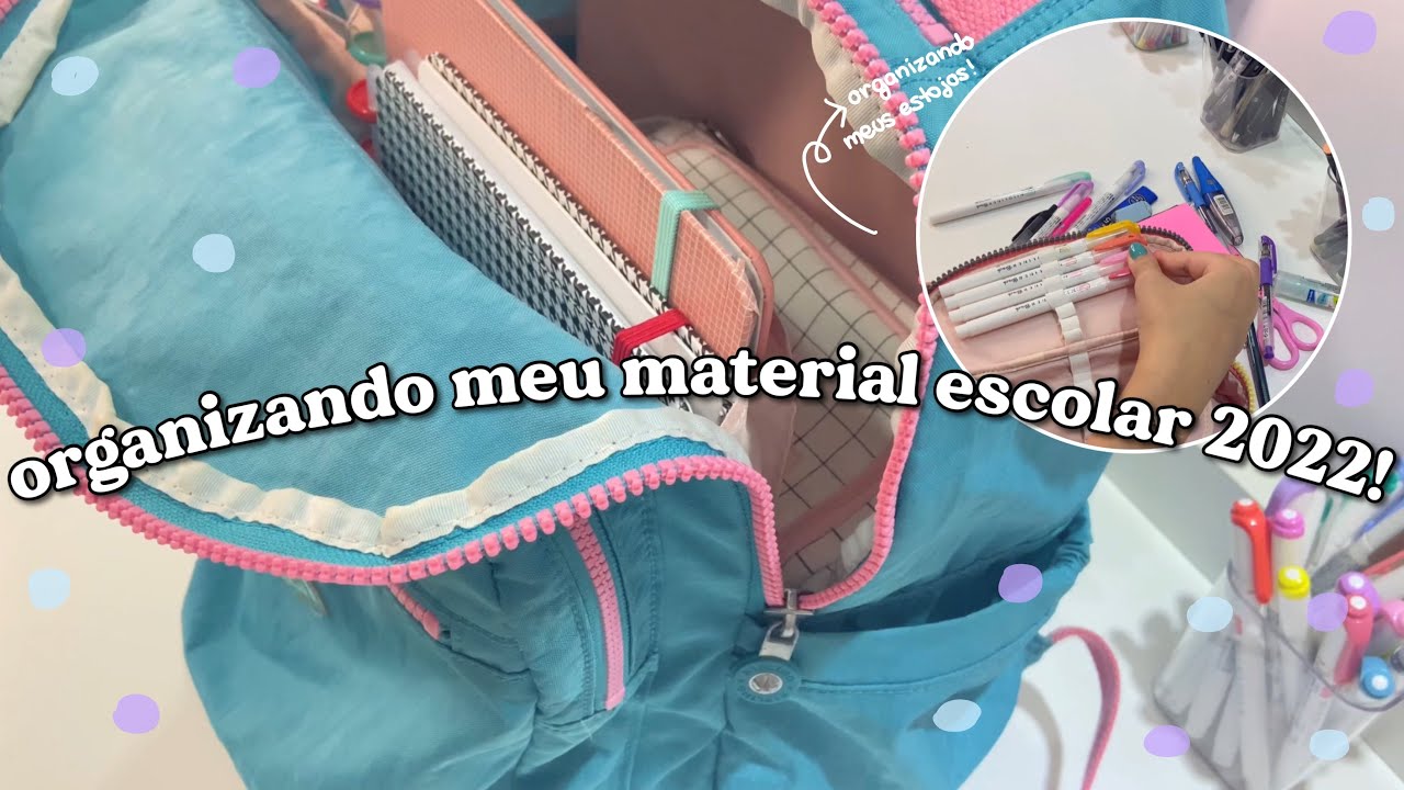 organizando meu material escolar 2022😆