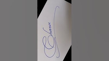 charu name..comments your name#drona calligraphy #shorts#signature#style#request#