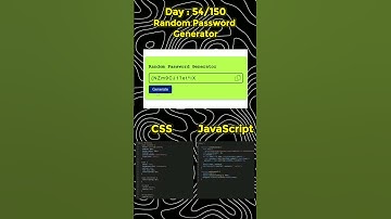 Random Password Generator with HTML, CSS and JavaScript | Web Development Project #javascript#coding