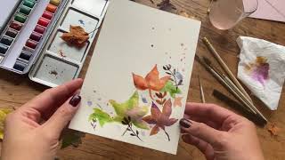 Watercolor Autumn Leaves