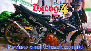 Daeng Sai 4 exhaust review and sound check || Satria Fu