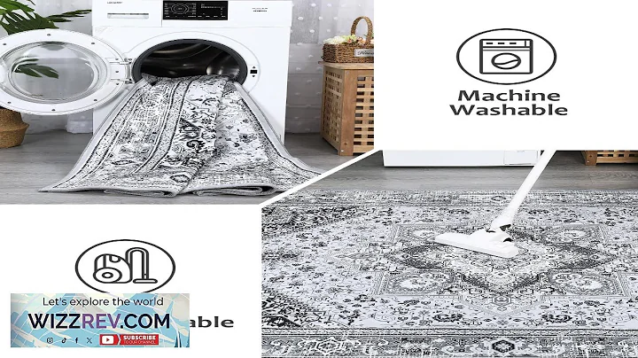 Garvee Washable Area Rug 8x10 Large Bohemian Rugs Oriental Rug Medallion Rug