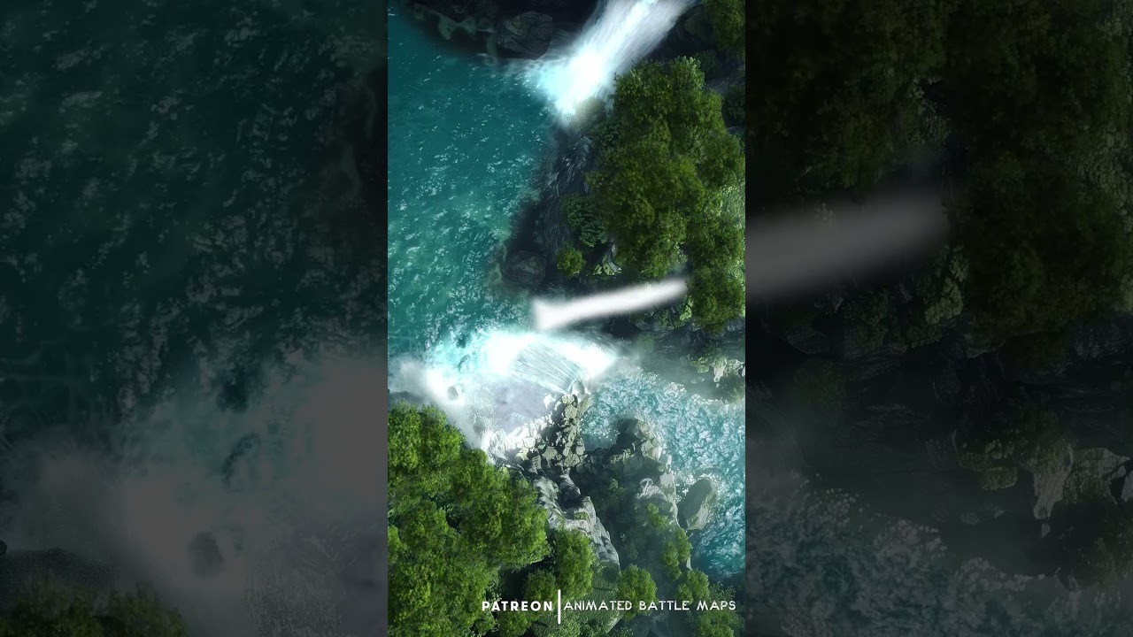 D&D | Forest Falls Part 1 No Grid | Animated Battle Maps