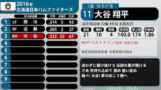 2016年 北海道日本ハムファイターズ 1-9+α