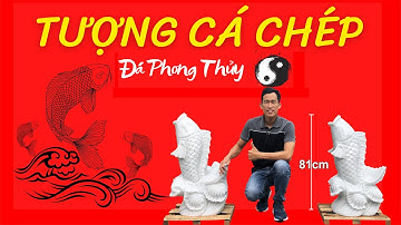 Tượng Cá Chép Đá Phong Thủy Đẹp, Cá Chép Đá Phun Nước