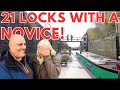 Finally narrowboat through wigan flight  21 locks of hard work with a complete novice  episode 179