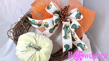 Easy Fall Wreath and Bow Tutorial