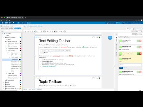 easyDITA Editor Features
