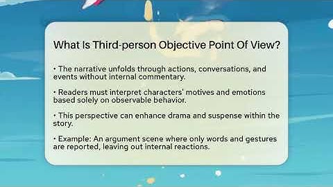 What Is Third-person Objective Point Of View? - Tales And Texts