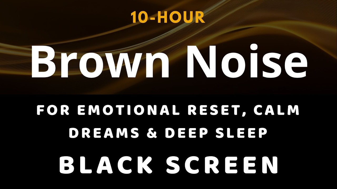 Night Therapy Brown Noise | Black Screen for Emotional Reset, Calm Dreams & Deep Sleep