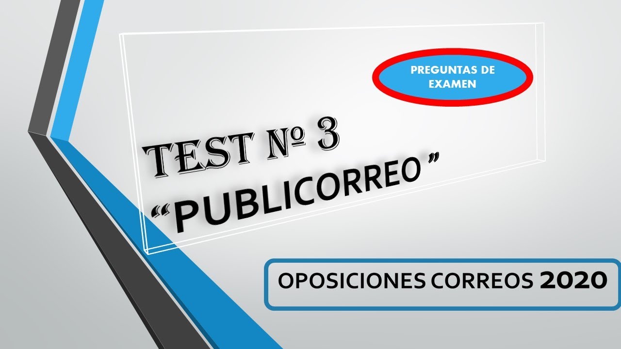 TEST CORREOS 2020 -PUBLICORREO - YouTube