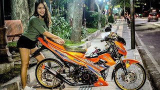 Modifikasi satria Fu kontes street racing ll pure novice mothai ll cewek cantik satria Fu