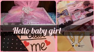 Baby girl gifts ideas 💡 wrapping and arrange the basket 💕 Simple and beautiful 😍