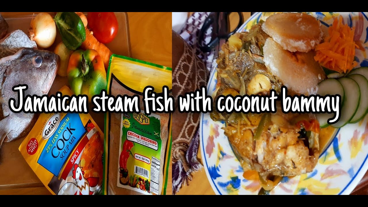 Jamaican Steam Fish with Bammy🇯🇲🇯🇲🇯🇲🇯🇲🇯🇲