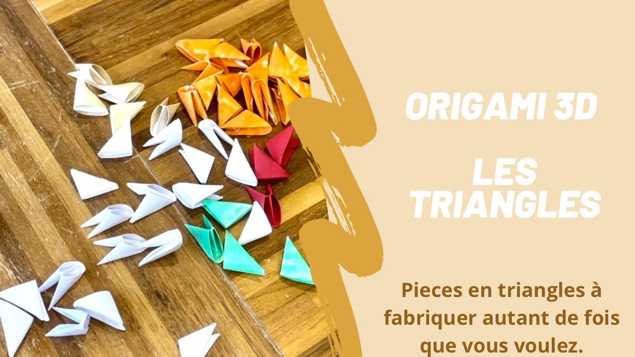 Comment faire les triangles pour faire des Origami 3D. - YouTube