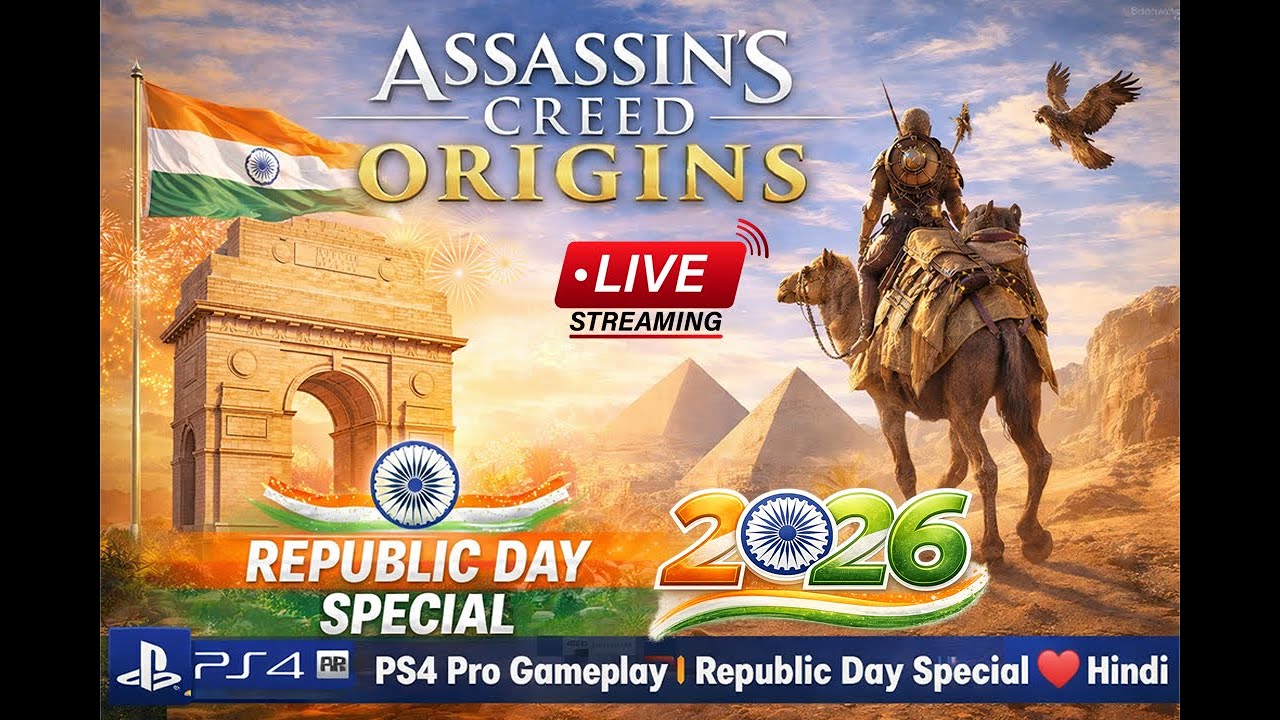 🔴 LIVE | Republic Day Special 🇮🇳 | Assassin’s Creed Origins Gameplay PS4 Pro ( 2026 )