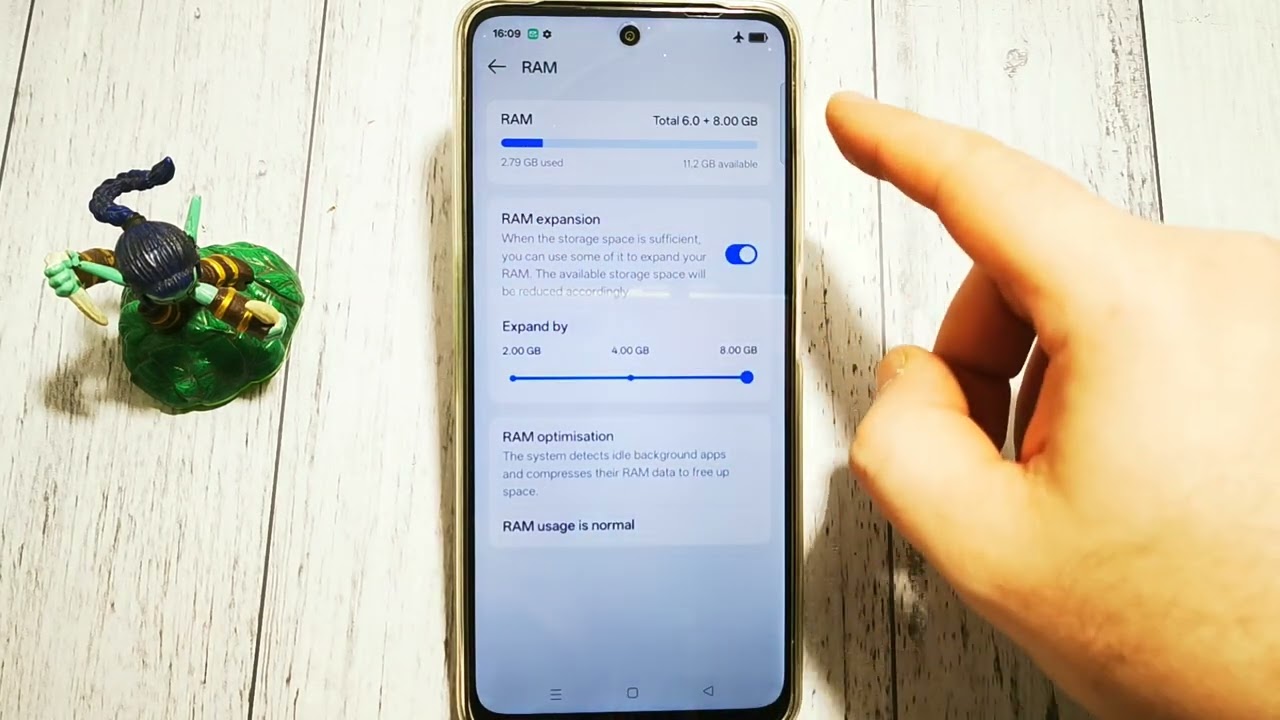 🔔 Как изменить размер оперативной памяти с помощью функции расширения ОЗУ на телефоне Realme 14x