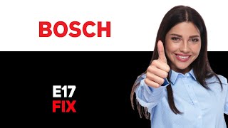 Bosch E17 Error Code Washing Machine 2025