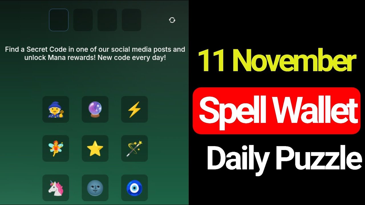 Spell Wallet Daily Puzzle Combo 11 November 2024
