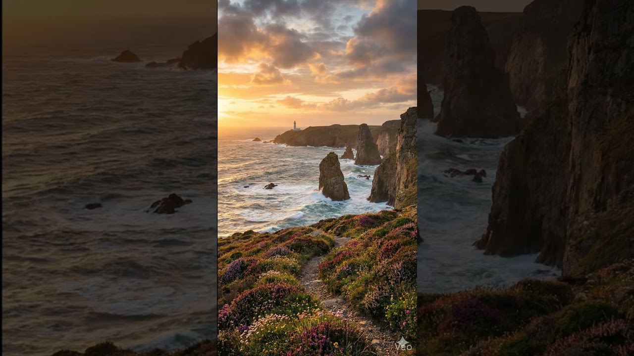 Sunset at the Edge of the World: Irish Cliffs 🇮🇪🍀 