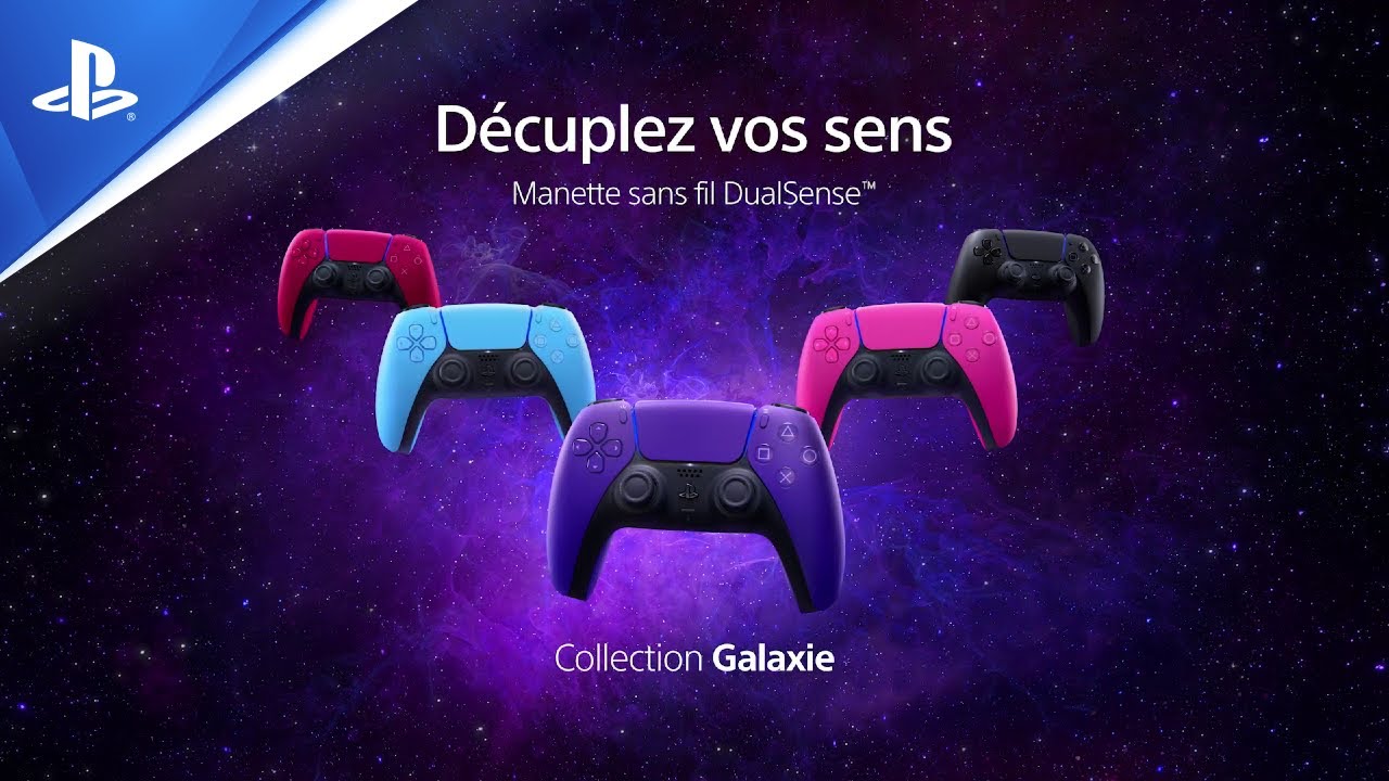 Manette sans fil DualSense - Coloris Galactic Purple, Starlight Blue et  Nova Pink disponibles | PS5 - YouTube