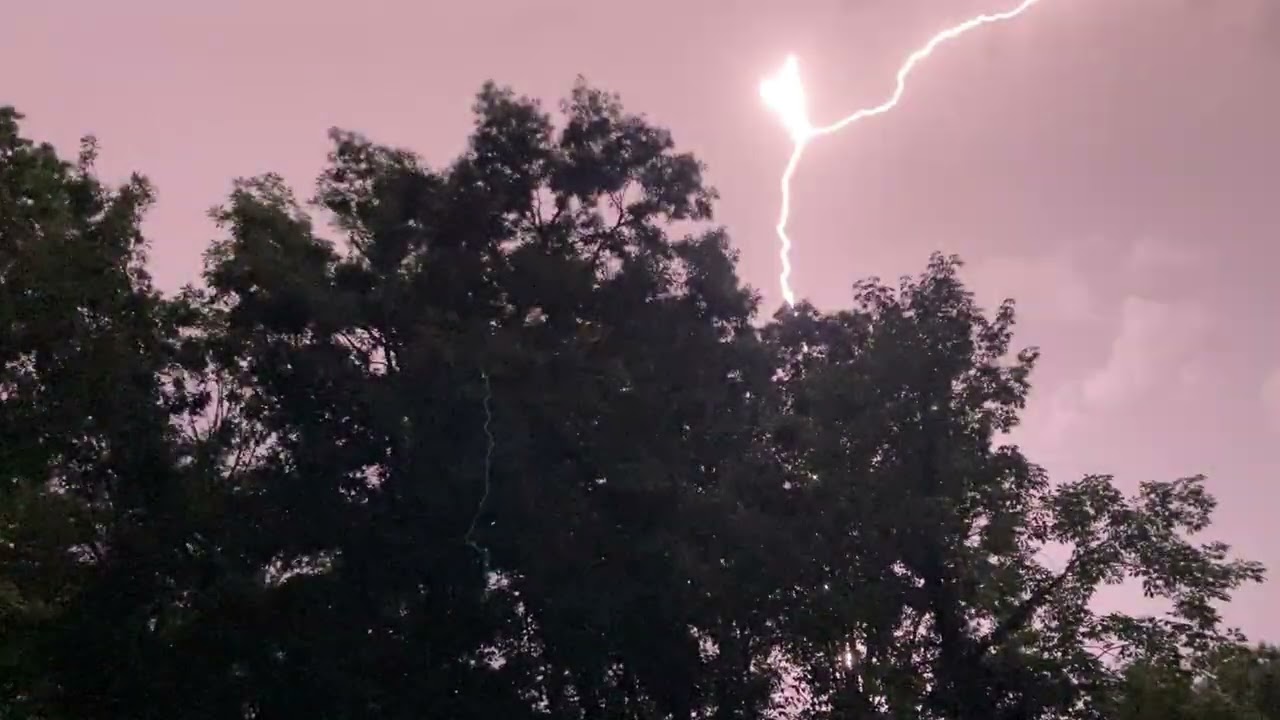 Nightsounds with thunder and lightning backyard recording 8/12/25