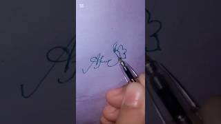 How to signature of letter "A"💖😇#shorts #sign #art .