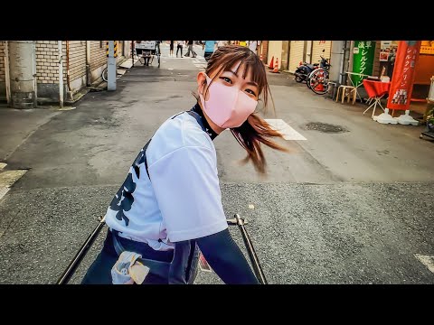 Cute Japanese Girl CARRIES ME Around In Tokyo| Rickshaw Ride and Talk