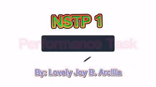 NSTP 1 (Performance Task)