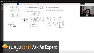 Find formula for a linear transformation and find bases for kernel and range of the transformation