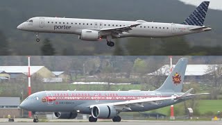 Embraer E195-E2 vs Airbus A220-300 Compilation